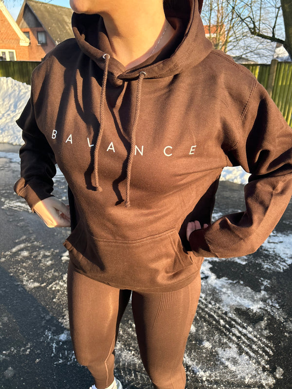 Balance hoodie - chokolade