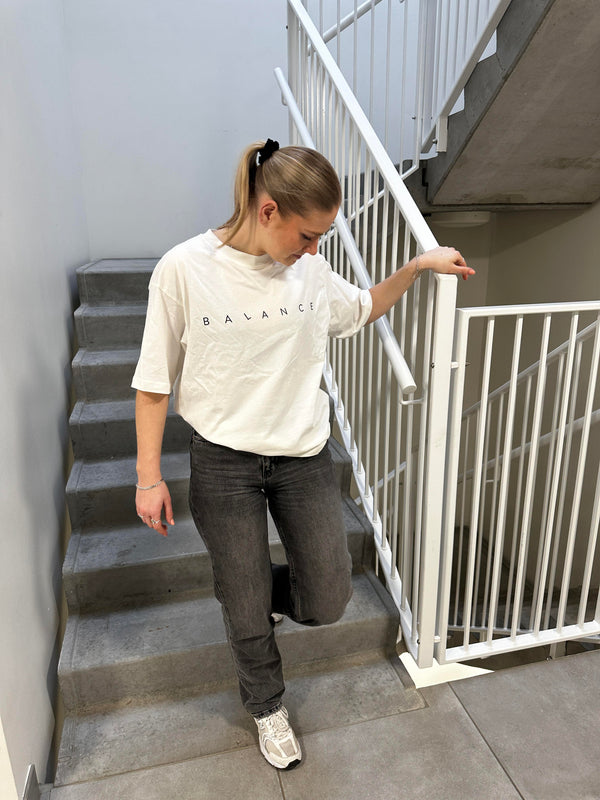 Balance Box Fit tee - cream