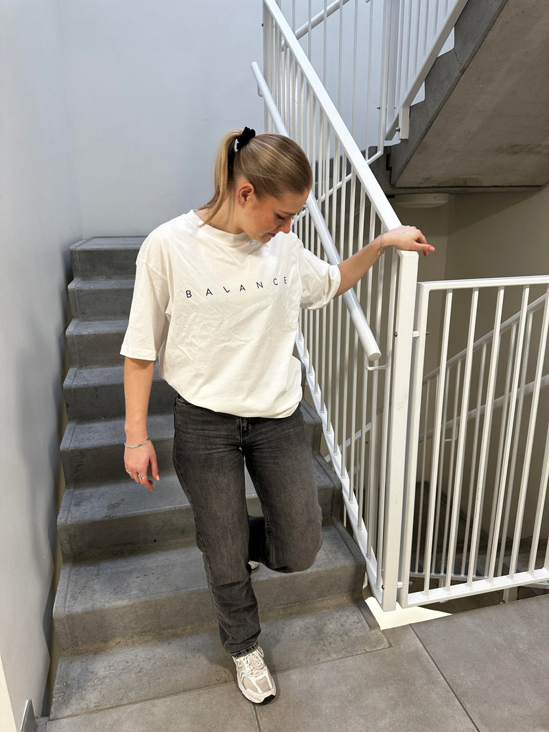 Balance Box Fit tee - cream