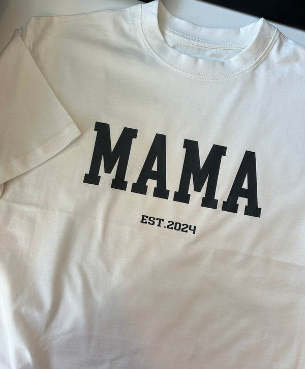 MAMA Box Fit Tee - Cream