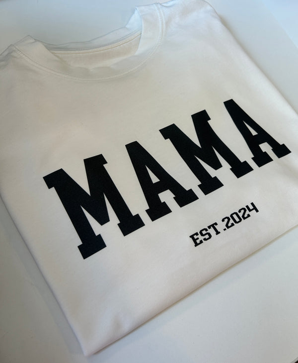 MAMA Box Fit Tee - Cream
