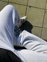 Sweatpants brede ben - grå