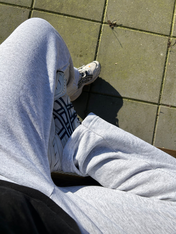 Sweatpants brede ben - grå