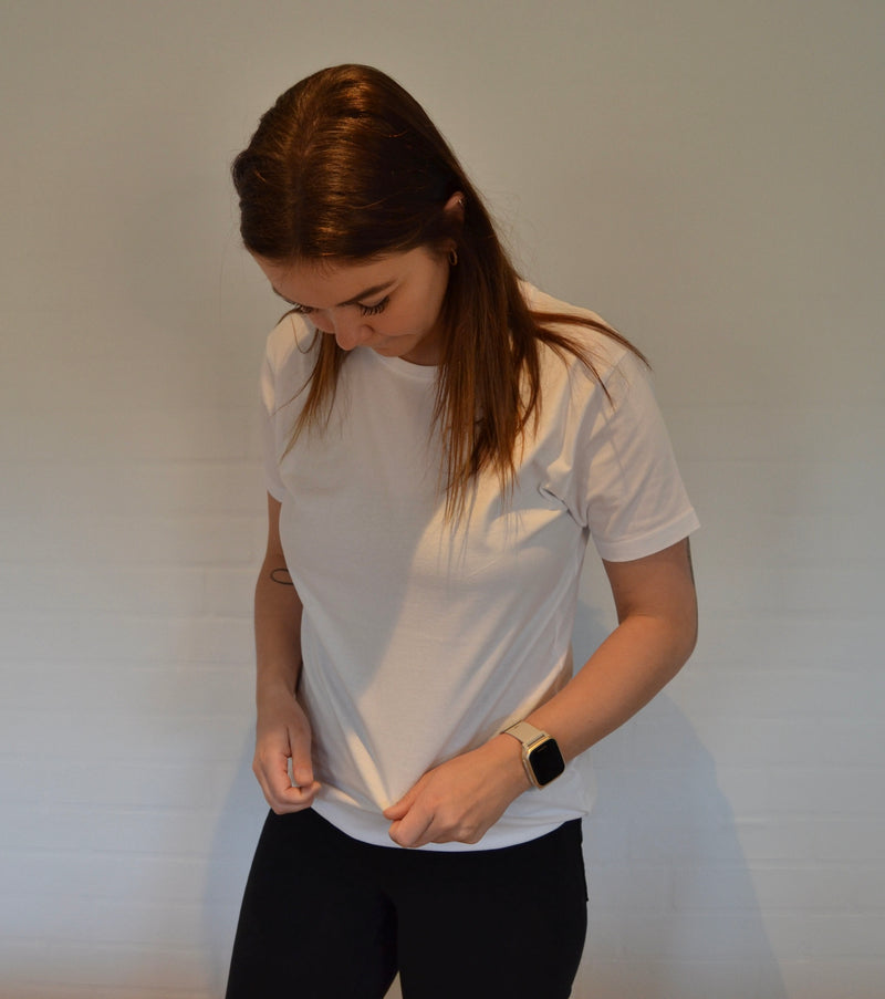 Økologisk shape tee - Hvid
