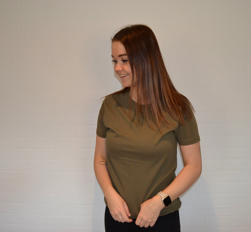 Økologisk shape tee - Army