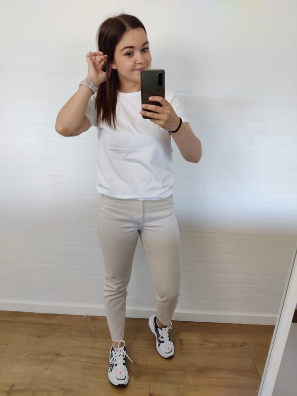 Økologisk shape tee - Hvid