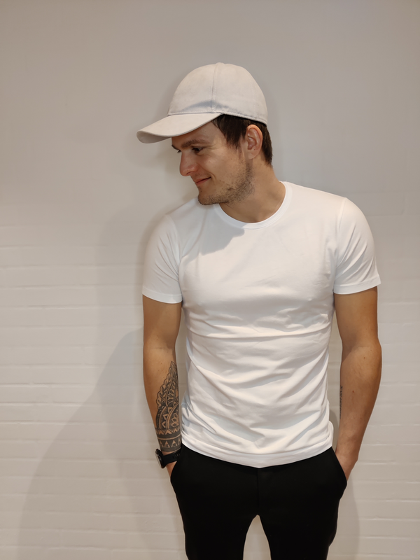 Økologisk shape tee - Hvid